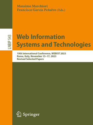 cover image of Web Information Systems and Technologies